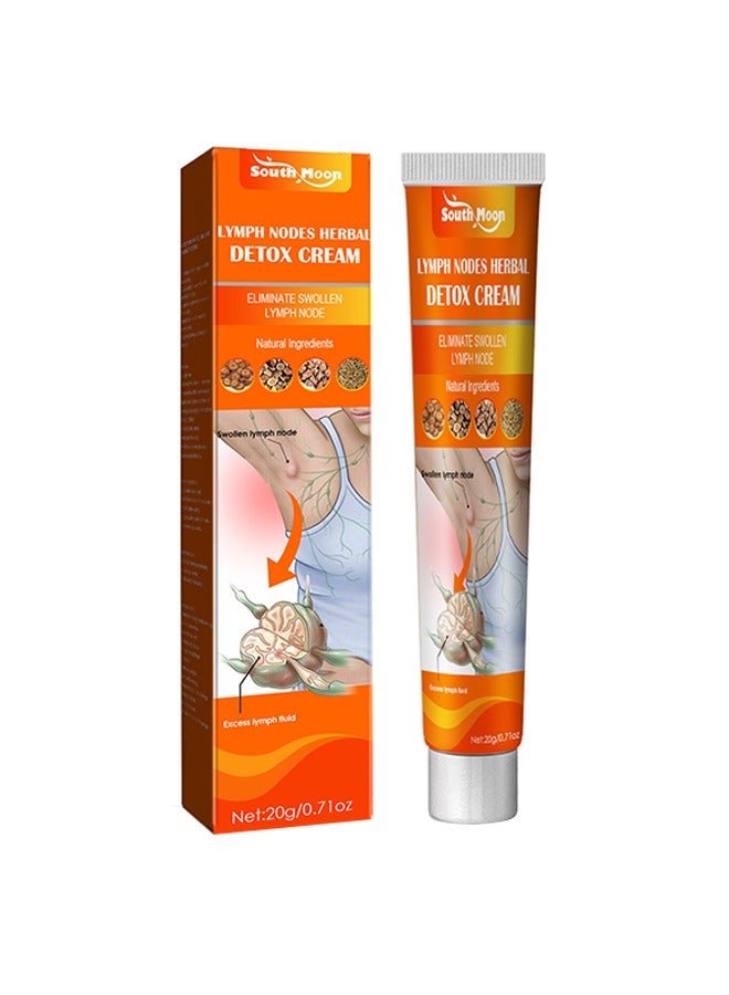 SOUTH MOON Lymphatic Detox Ointment Herbal Ingredients Fast Penetration Promote Metabolism Body Detoxify 20g - Image 1