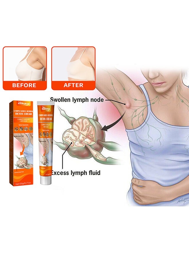 SOUTH MOON Lymphatic Detox Ointment Herbal Ingredients Fast Penetration Promote Metabolism Body Detoxify 20g - Image 2