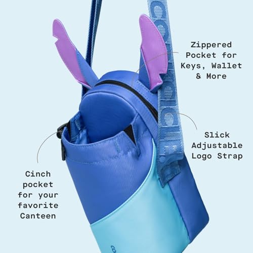 Corkcicle Crossbody Water Bottle Sling Bag - Adjustable Strap - Padded Interior Pocket - Fits 16 oz to 40 oz Tumblers - Summer Drinkware Gift - Stitch - Image 4