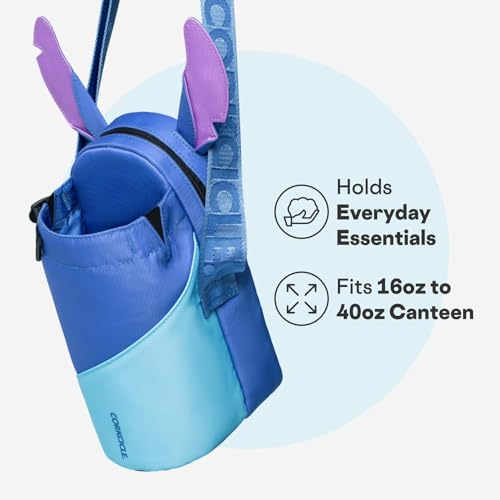 Corkcicle Crossbody Water Bottle Sling Bag - Adjustable Strap - Padded Interior Pocket - Fits 16 oz to 40 oz Tumblers - Summer Drinkware Gift - Stitch - Image 3
