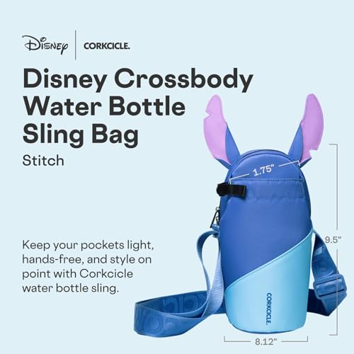 Corkcicle Crossbody Water Bottle Sling Bag - Adjustable Strap - Padded Interior Pocket - Fits 16 oz to 40 oz Tumblers - Summer Drinkware Gift - Stitch - Image 2