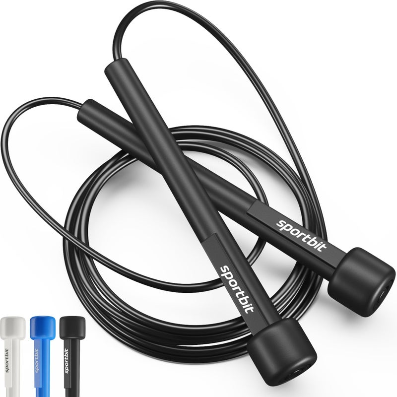 sportbit Adjustable Jump Rope for Fitness and Exercise â€“ Skipping Rope for Cardio, Boxing, and Weight Loss â€“ Speed Rope perfect for Men & Women - Image 1