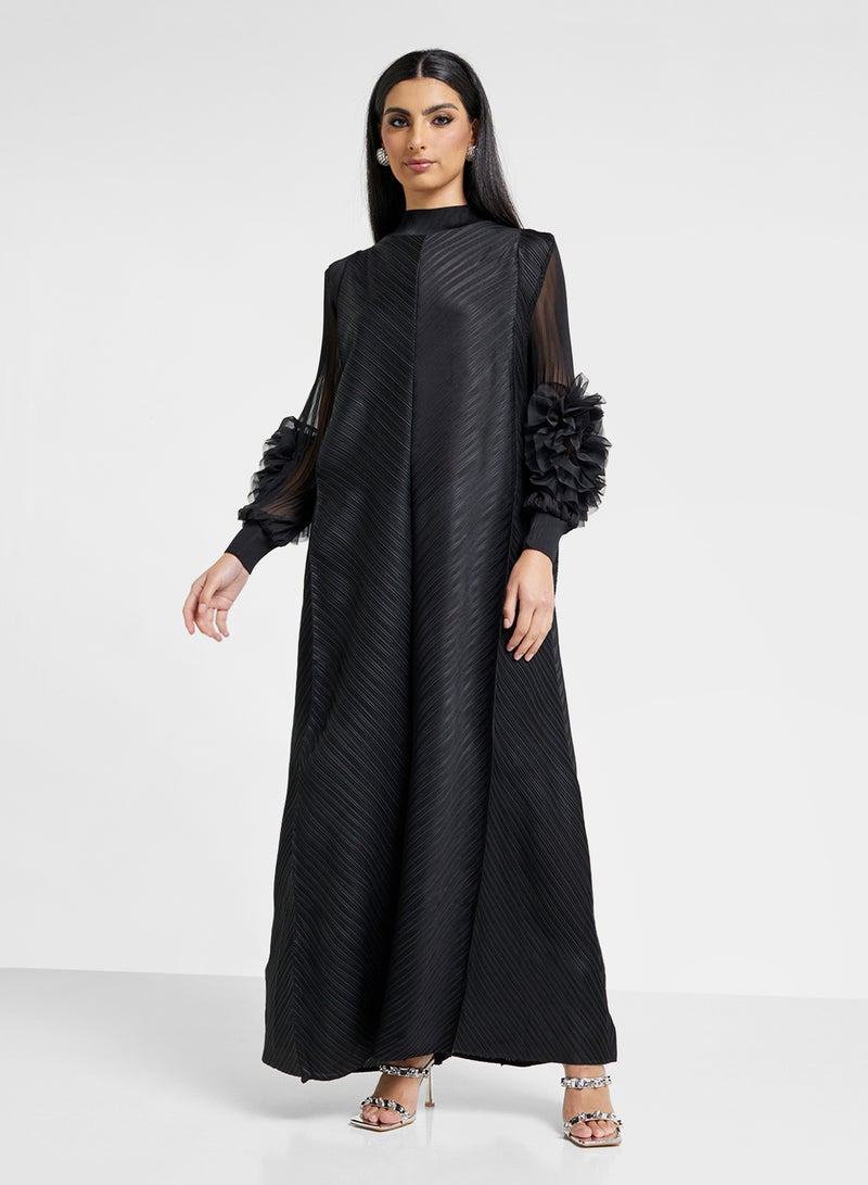 Khizana Dress With Exaggerated 3D Sleeve Floral - Image 1