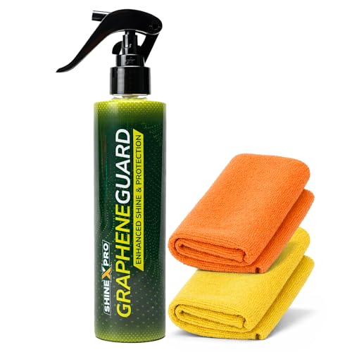 ShineXPro Graphene Coating for Car 250 ml - Easy to Apply Hydrophobic Spray with Extreme Gloss, Slickness & UV Protection - DIY Graphene Coating more durable than Car Polish, Wax & Ceramic Coating - Image 1