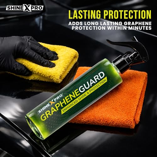ShineXPro Graphene Coating for Car 250 ml - Easy to Apply Hydrophobic Spray with Extreme Gloss, Slickness & UV Protection - DIY Graphene Coating more durable than Car Polish, Wax & Ceramic Coating - Image 5
