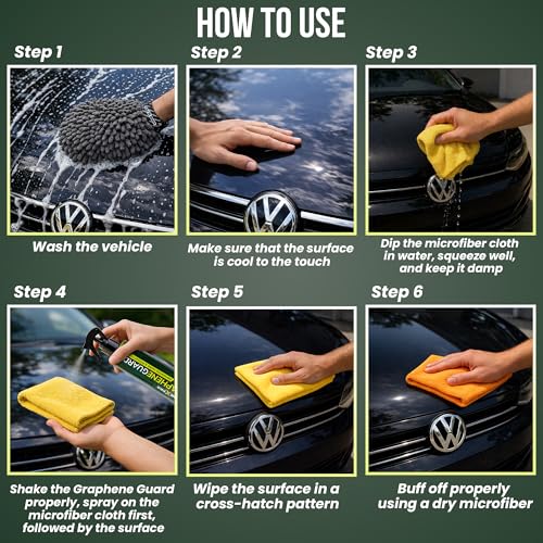 ShineXPro Graphene Coating for Car 250 ml - Easy to Apply Hydrophobic Spray with Extreme Gloss, Slickness & UV Protection - DIY Graphene Coating more durable than Car Polish, Wax & Ceramic Coating - Image 3