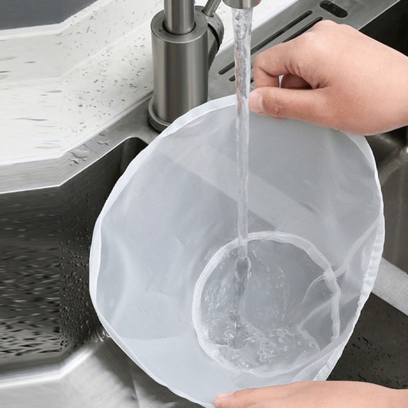 2pcs Small Size Reusable Cheese Cloth Bags Fine Mesh Strainers for Milk Yogurt Juice Coffee - Image 4