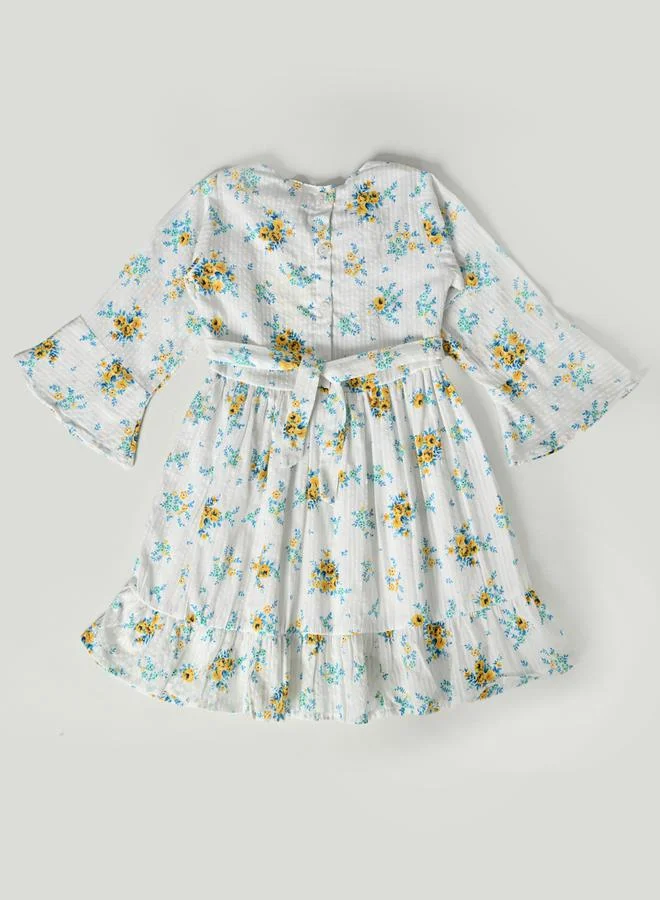 BELLA MODA Floral Ruffle Babydoll Dress