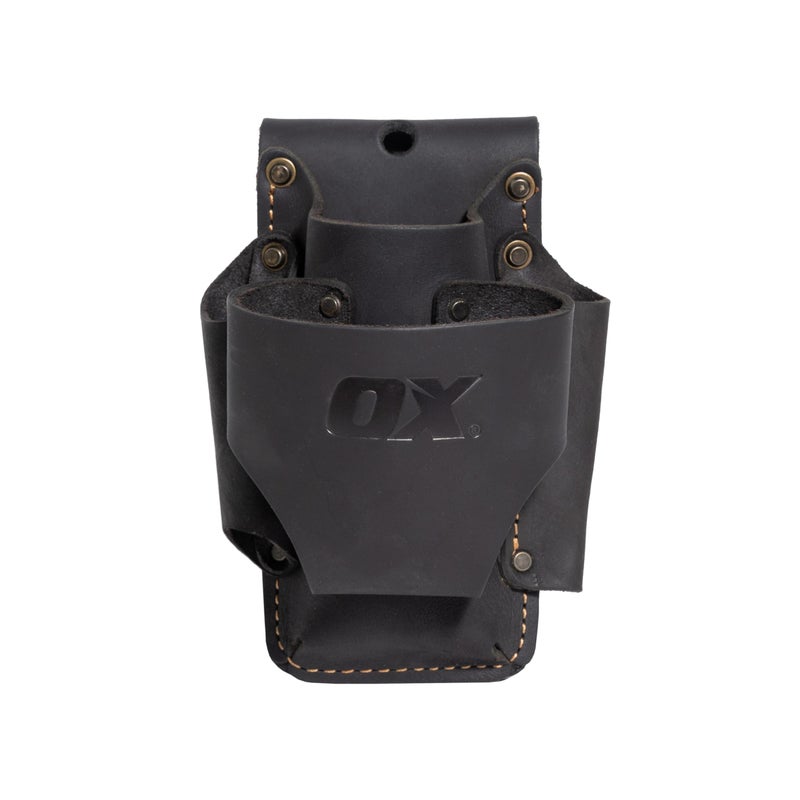 Ox OX Tools Pro Oil-Tanned Leather Compact 4 in 1 Tape Measure Knife Pencil Holder Everyday Carry â€“ Top Grain Leather & - Image 1