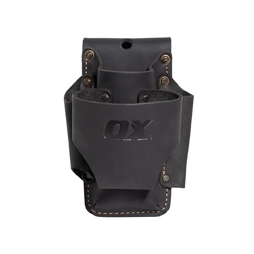 Ox OX Tools Pro Oil-Tanned Leather Compact 4 in 1 Tape Measure Knife Pencil Holder Everyday Carry â€“ Top Grain Leather & - Image 2