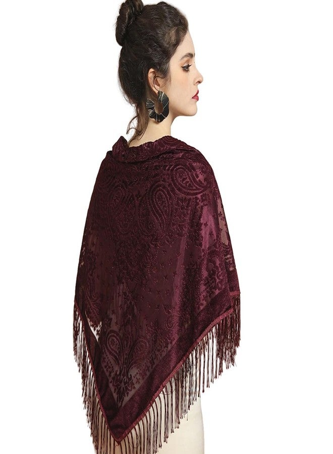 كي-اليوون أوشحة وشالات ولفائف مخملية من كي-إليون للنساء، مناسبة لفساتين السهرة ووصيفات العروس وحفلات الزفاف، دافئة، مقاس 43 بوصة، كبيرة الحجم، H22-02 - Image 1