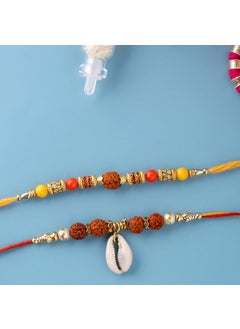 VOYLLA VOYLLA Set Of Two Spirtiual Rakhi With Roli Chawal Pack -Rakhi For Brother  - Image 3
