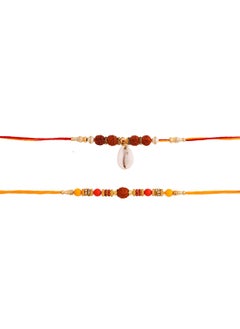 VOYLLA VOYLLA Set Of Two Spirtiual Rakhi With Roli Chawal Pack -Rakhi For Brother  - Image 1