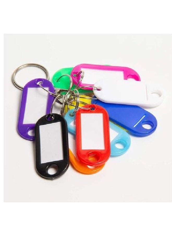 Generic - Plastic Key Tags, Label Window With Rotating Split Ring, Key (10PCS) - Image 1