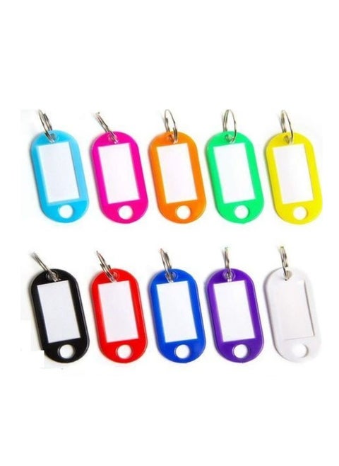 Plastic Key Tags, Label Window With Rotating Split Ring, Key (10PCS)