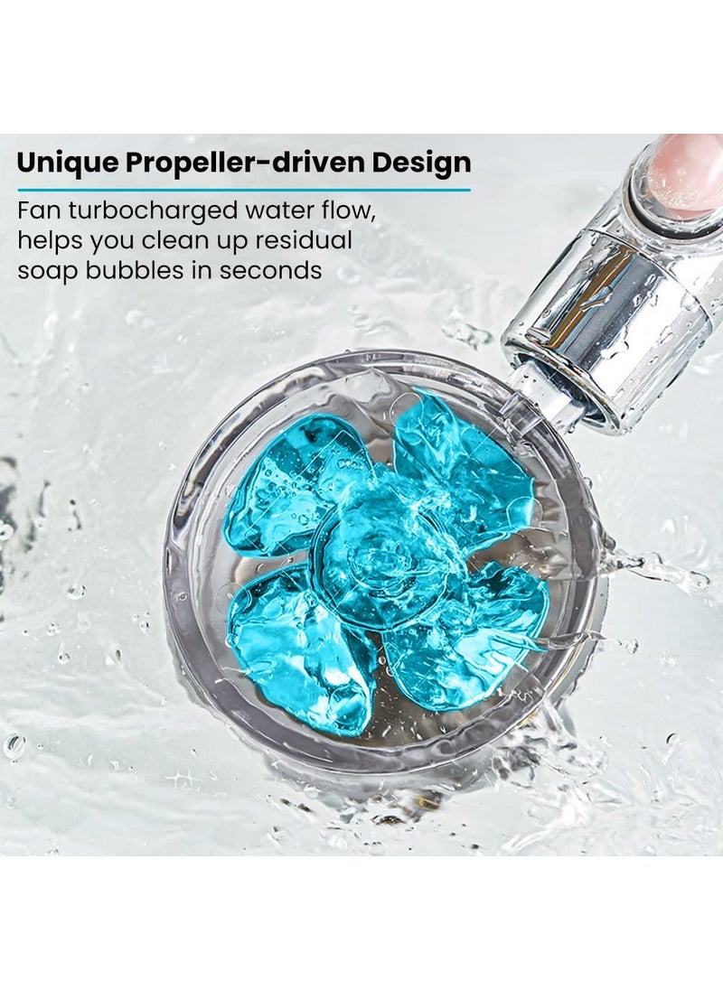 Tusig Tusig Handheld Shower Head High PowerPressure Turbo Fan Shower Head with Filter and Pause Switch Easy Install Turbocharged Shower Head 360 Degrees Rotating MULTICOLOR  - Image 2