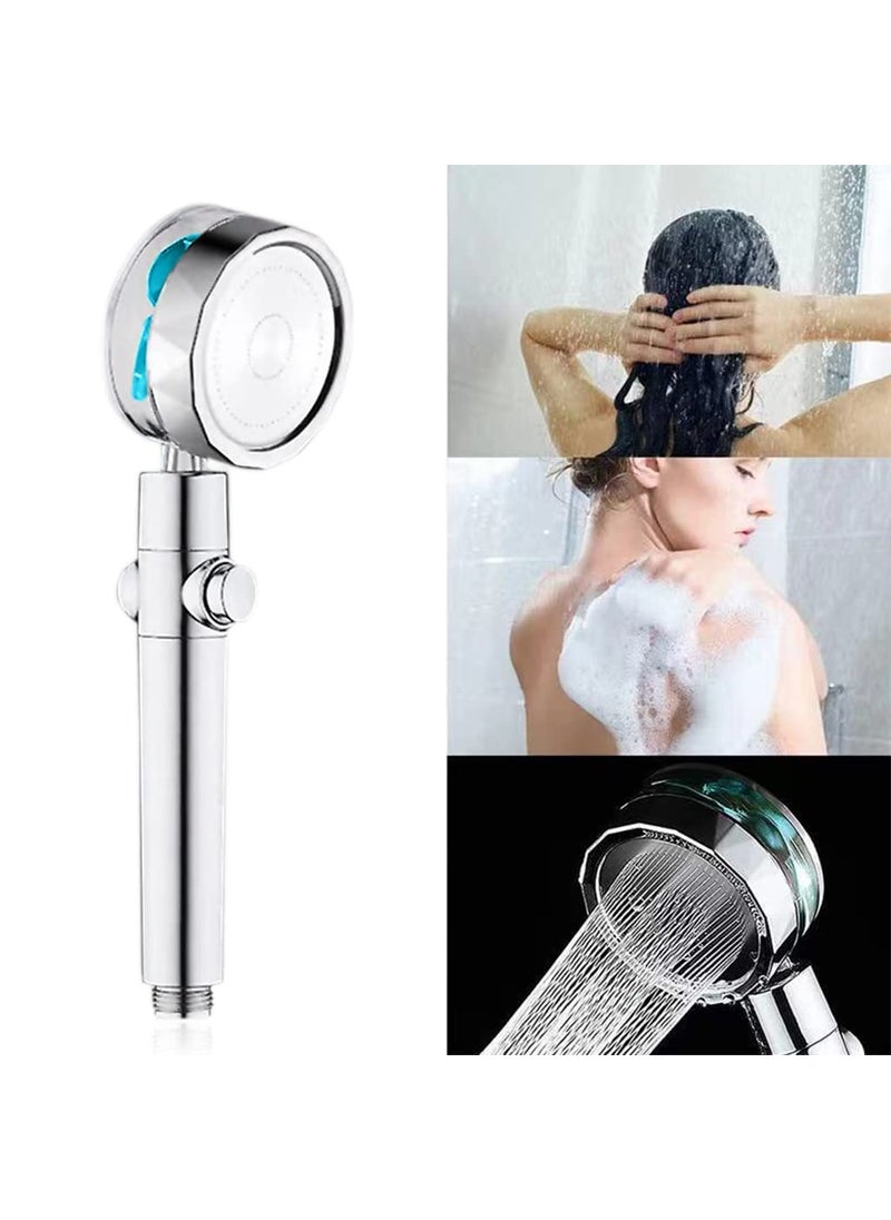 Tusig Tusig Handheld Shower Head High PowerPressure Turbo Fan Shower Head with Filter and Pause Switch Easy Install Turbocharged Shower Head 360 Degrees Rotating MULTICOLOR  - Image 5