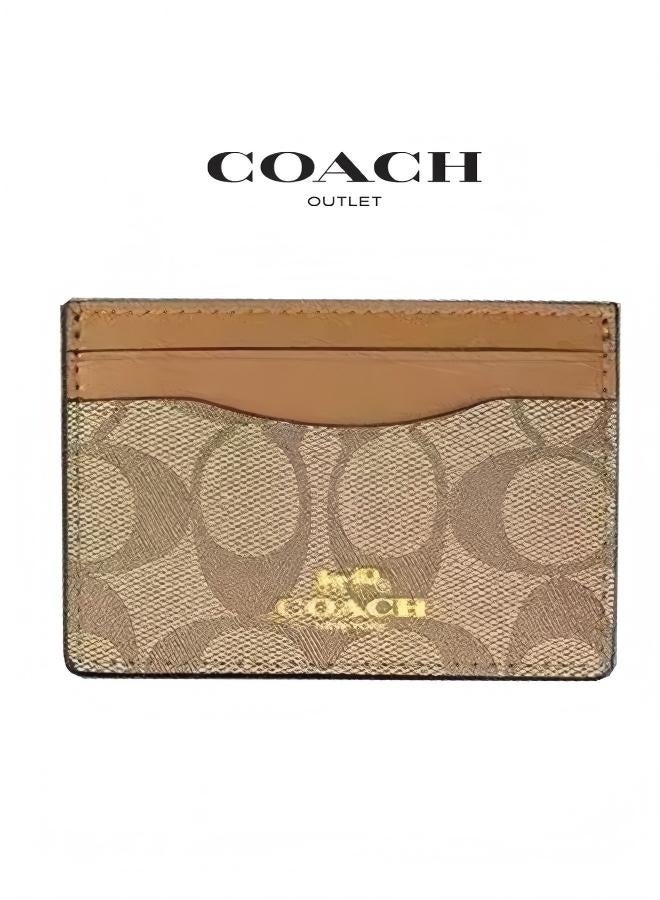 coachoutlet Exquisite high-end accordion card holder, ultra-thin, anti-demagnetization, multiple card slots, business card holder, portable ID organizer, suitable for both men and women - Image 1