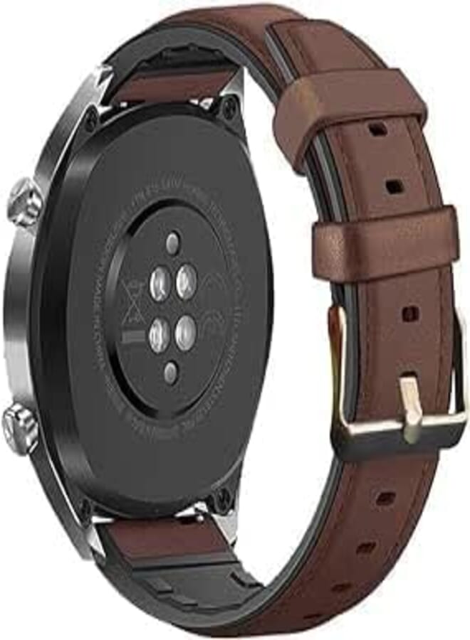 Next store Compatible with Huawei Watch GT/GT2 Band 46mm Samsung Galaxy Watch Band (46mm) Magic Band/Watch Pro 22mm Quick Release Genuine Leather Silicone Strap