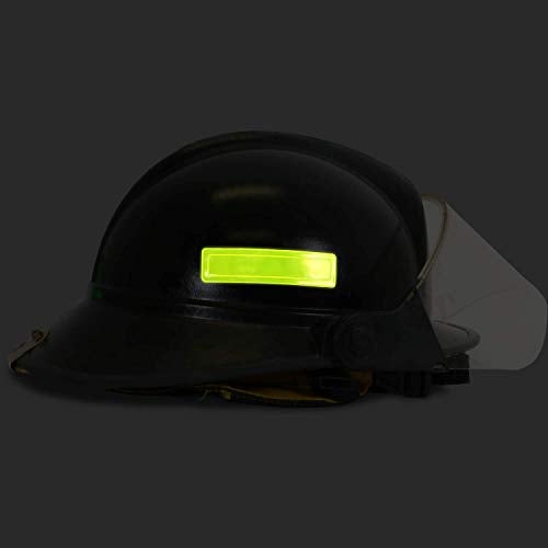 MyHardHatStickers SmartSign Yellow Retro Reflective Hard Hat Stickers - 1" x 4", Pack of 16, Durable Helmet Stickers for Construction & Safety, High Visibility Helmet Strips, Fire Helmet Decals, Strong Adhesive - Image 5