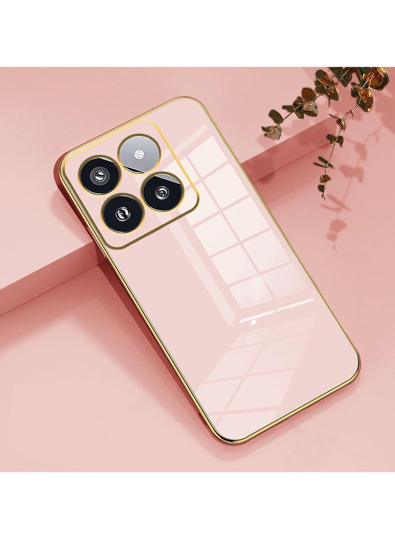 Silicone case for Moto Edge 60 Pro/Moto Edge 60 Fusion, Plating Moto Edge 60 Pro/Moto Edge 60 Fusion Phone Case Shockproof Thin and Soft Cover (Pink) - Image 2