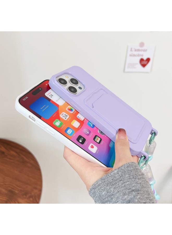 اس-توب جراب لهاتف iPhone 16 Plus مزود بفتحة بطاقة دوبامين مع حبل تعليق - Image 4
