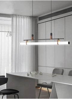 Generic LED chandelier ceiling chandelier, black color with yellow lighting, length 75 cm  - Image 2