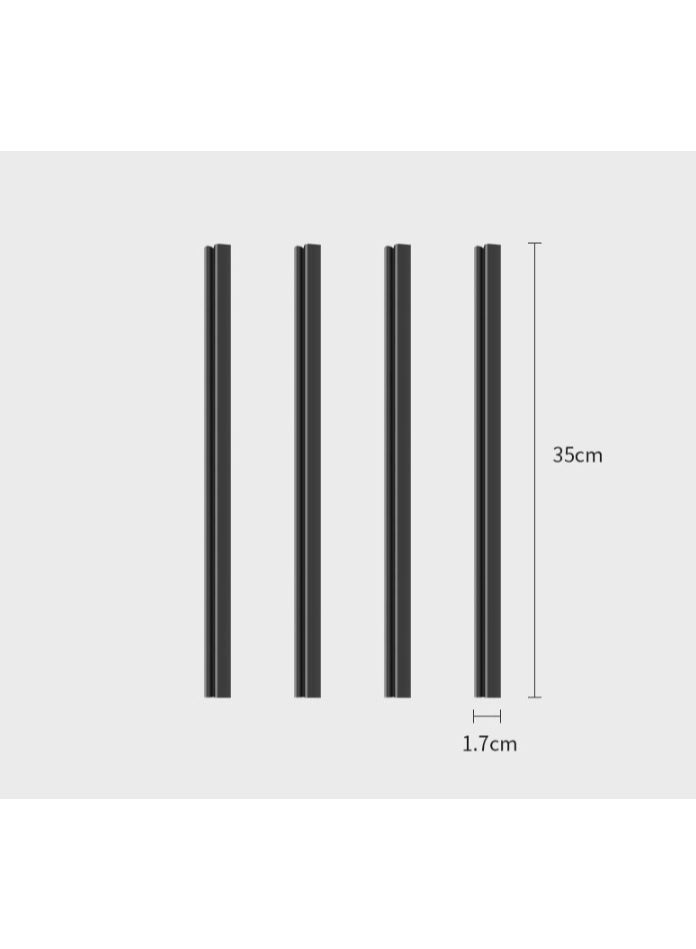 2-Piece Car Side Window Wiper Blade Replacement Tape, Adjustable Blades without Bone, Frameless Rubber Windscreen Wiper Tape for most cars, buses and trucks (Black, 14) - Image 5