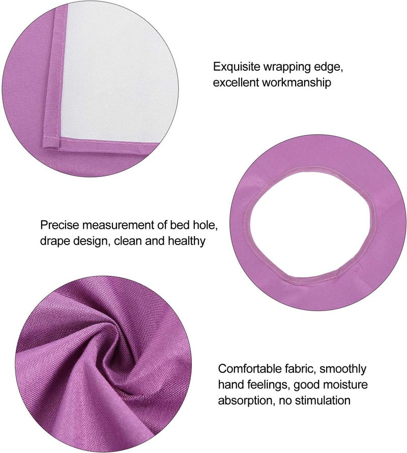 woobles 2pcs Salon Bed Sheet, Waterproof Oil-proof Bed Cover Massage Bed Sheet Protecting Sheet for Salon SPA,Massage Table Cover Sheet Beauty Salon Bed Sheets(purple) - Image 3