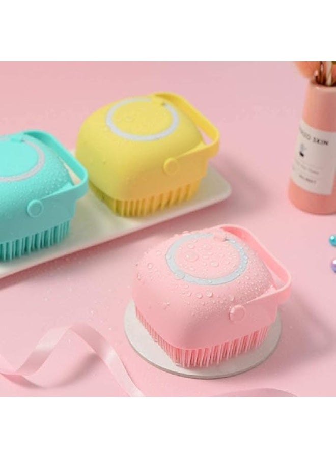 Silicone Bath Brush, Silicone Bath Loofah with Reservoir, Massage Brush and Exfoliating Bath 04 pieces - Image 4