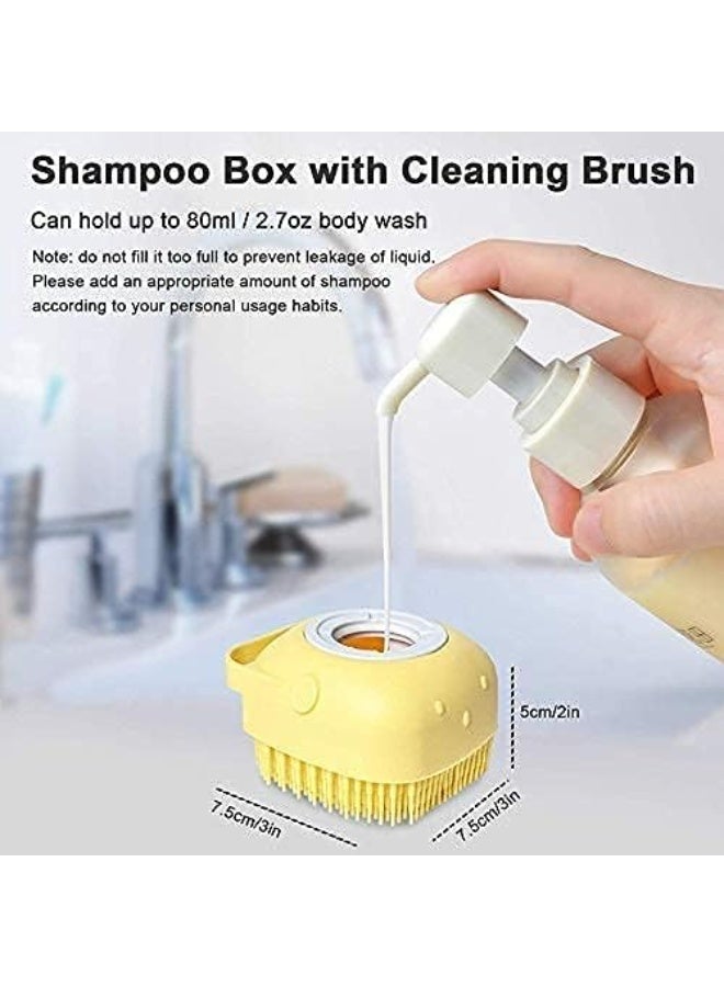 Silicone Bath Brush, Silicone Bath Loofah with Reservoir, Massage Brush and Exfoliating Bath 04 pieces - Image 2
