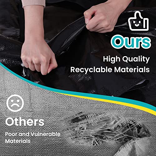 EpicTotes Extra Large Moving Boxes-Moving Bags with Zipper, Carrying Handles and Tag Pocket-Moving Supplies for Space Saving-Totes for Storage - for moving, Storage, Camping and Travel 93L-4 Pack - Image 4