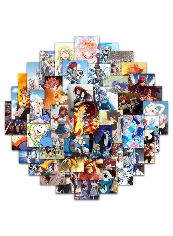 NIBEMINENT 63 Pcs Fairy Tail Deco Kit Waterproof Stickers, High Definition Printing Bright Colors, Suitable for Laptop Skateboard Luggage Water Bottle Guitar DIY - Image 1