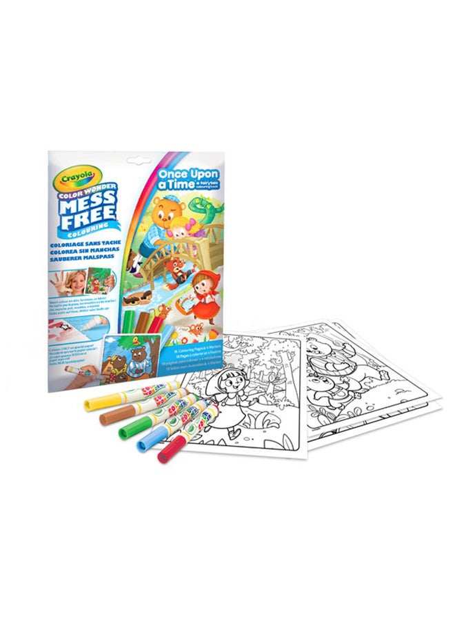 Crayola Color Wonder Set Once Upon A Time Coloring Book With 4 Markers - Image 1