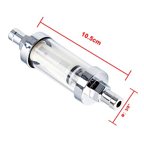 CarBole فلتر مضخة الوقود الشفاف CarBole 9748 عالمي 3/8" مدخل/مخرج - زجاج-5 قطع - Image 3