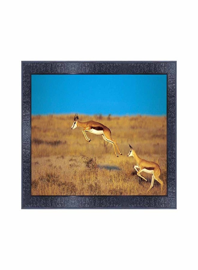 pnf Poster And Frames Deer Wall Painting With Acrylic Sheet | For Living Room, Bedroom | Home Decoration Item | Best Gifting Option (10 * 14inch,Multicolour,Synthetic) 3606 - Image 1