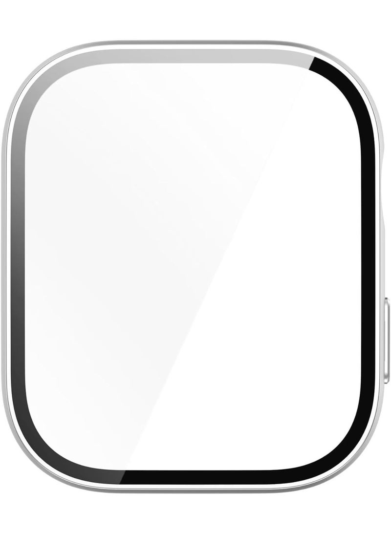 Case for Huawei Watch Fit 3, Combination of PC + Tempered Screen Film, All-Inclusive Watch Case, Shockproof, Case for Huawei Watch Fit 3 Smartwatch. Matte Silver - Image 2