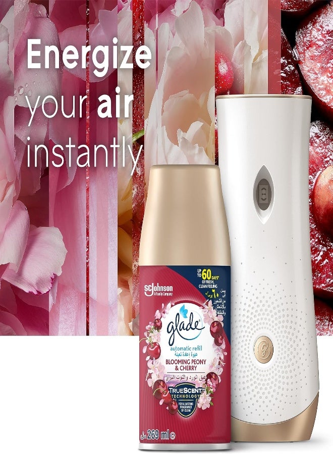 AKDC Glade Automatic Spray Refill Blooming Peony & Cherry Air Freshener, For Up To 60 Days Of Automatic Freshness, 2 X 269Ml - Image 3