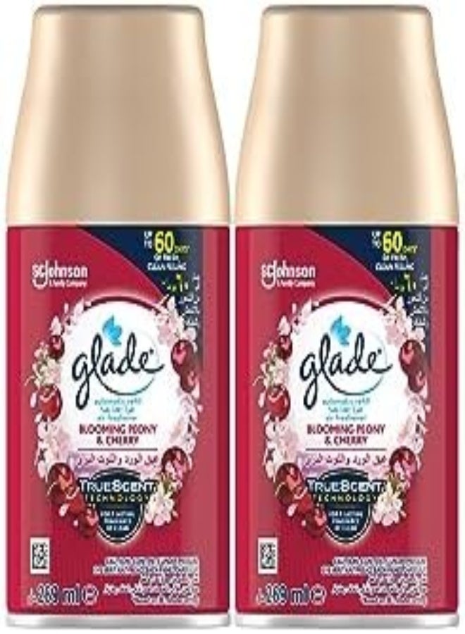 AKDC Glade Automatic Spray Refill Blooming Peony & Cherry Air Freshener, For Up To 60 Days Of Automatic Freshness, 2 X 269Ml - Image 1