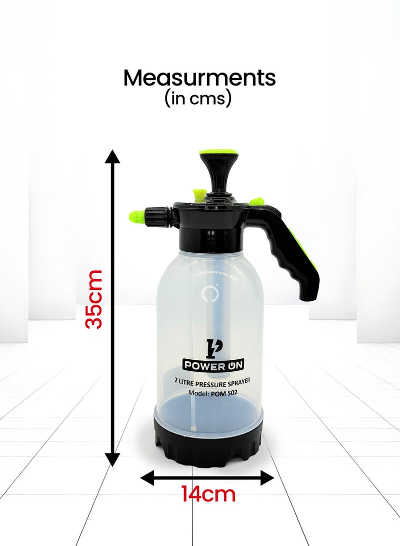 تشغيل بخاخ حدائق باور أون سعة 2 لتر بفوهة قابلة للتعديل - أبيض - Image 4