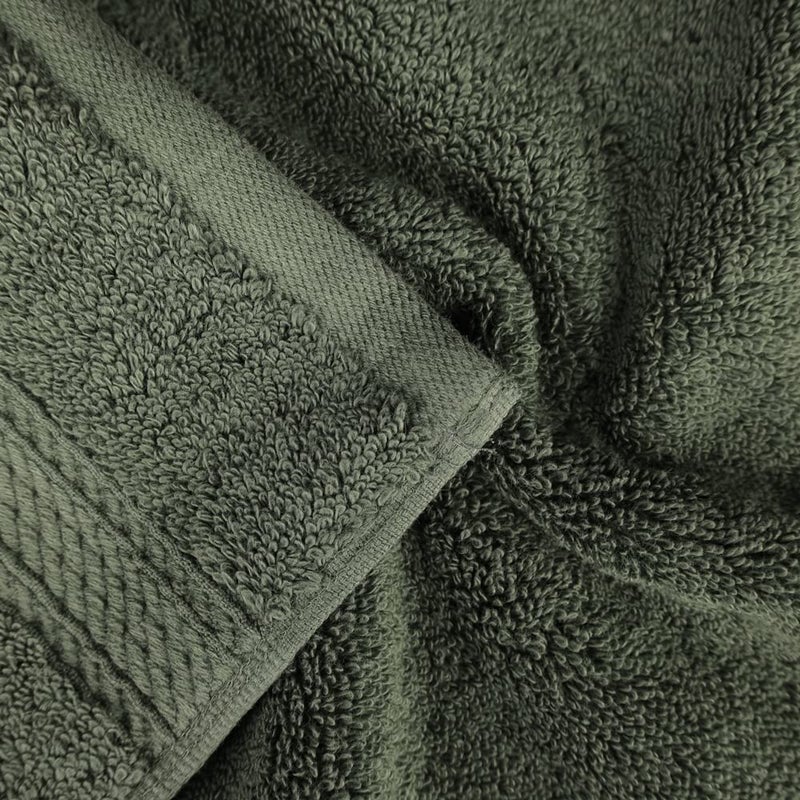 Superior Superior Egyptian Cotton Pile Hand Towel Set of 4  Ultra Soft Luxury Towels  Thick Plush Essentials  Absorbent Heavyweight  Guest Bath  Hotel  Spa  Home Bathroom  Shower Basics  Forest Green  - Image 4