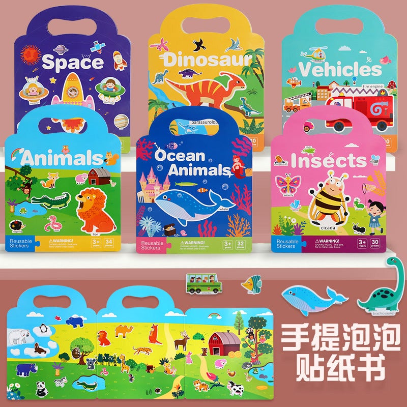 Jelly Quiet Sticker Book Children'S Enlightenment Early Education Baby Hands-On Brain-Moving Puzzle Portable Puzzle Toy - Image 5