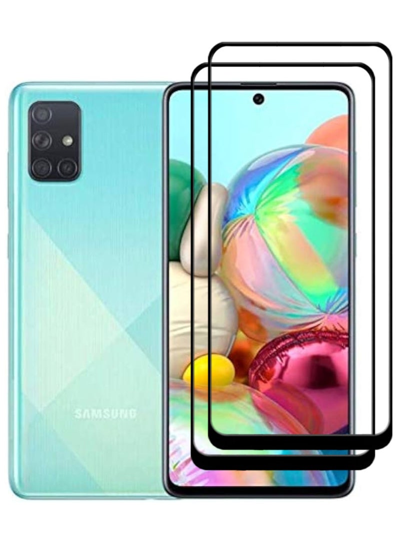 ACLIX 2 Pieces Antistatic ESD Dustproof Premium Quality High Definition Tempered Glass Screen Protector Designed For Samsung Galaxy A71 - Image 1