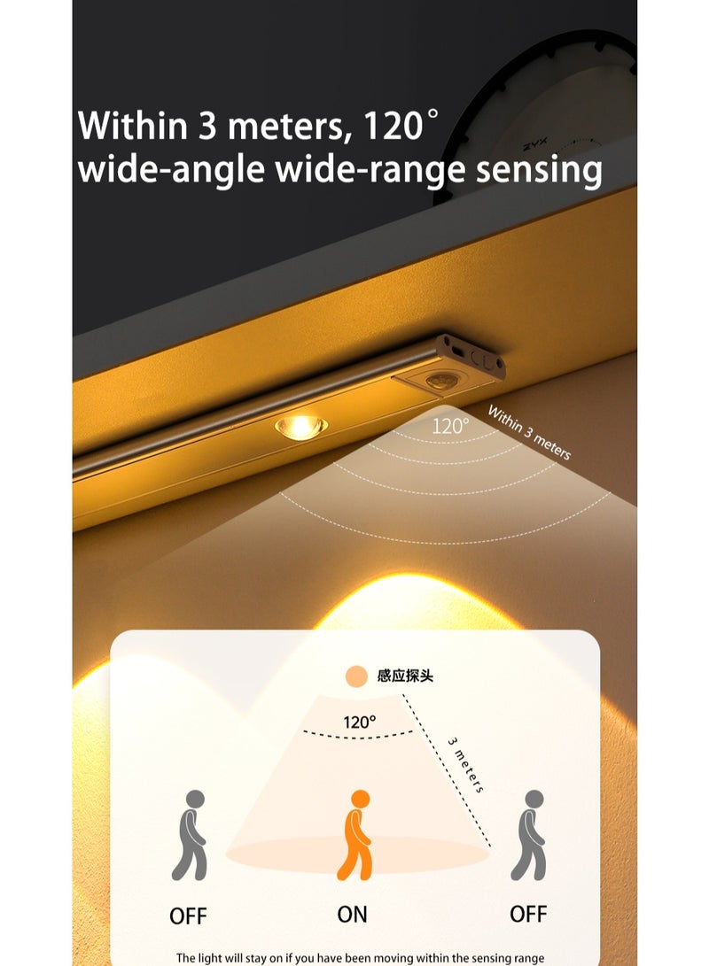 Loquat Cabinet Light USB Rechargeable Motion Sensor Led Light For Kitchen Wardrobe Cabinet Lighting 40cm - Image 4