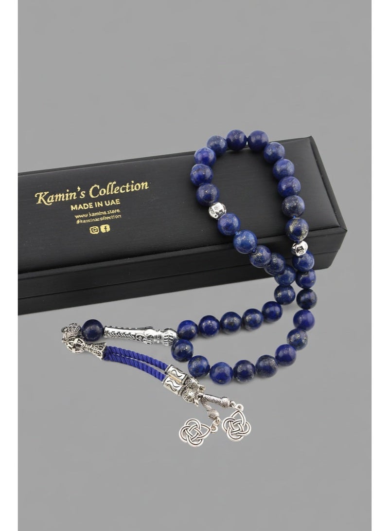 Kamins Collection Premium Round Lapis Prayer Beads - Image 1