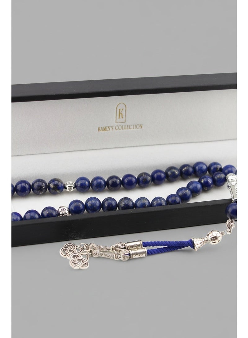 Kamins Collection Premium Round Lapis Prayer Beads - Image 2