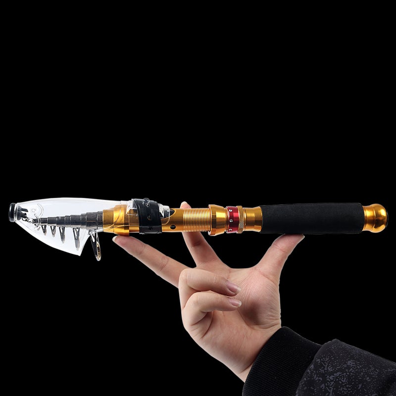 Fishing Rod and Reel Combo Carbon Fiber Telescopic Fishing Rod with Reel Combo Set Lures Fishing Carrier Bag - Image 4