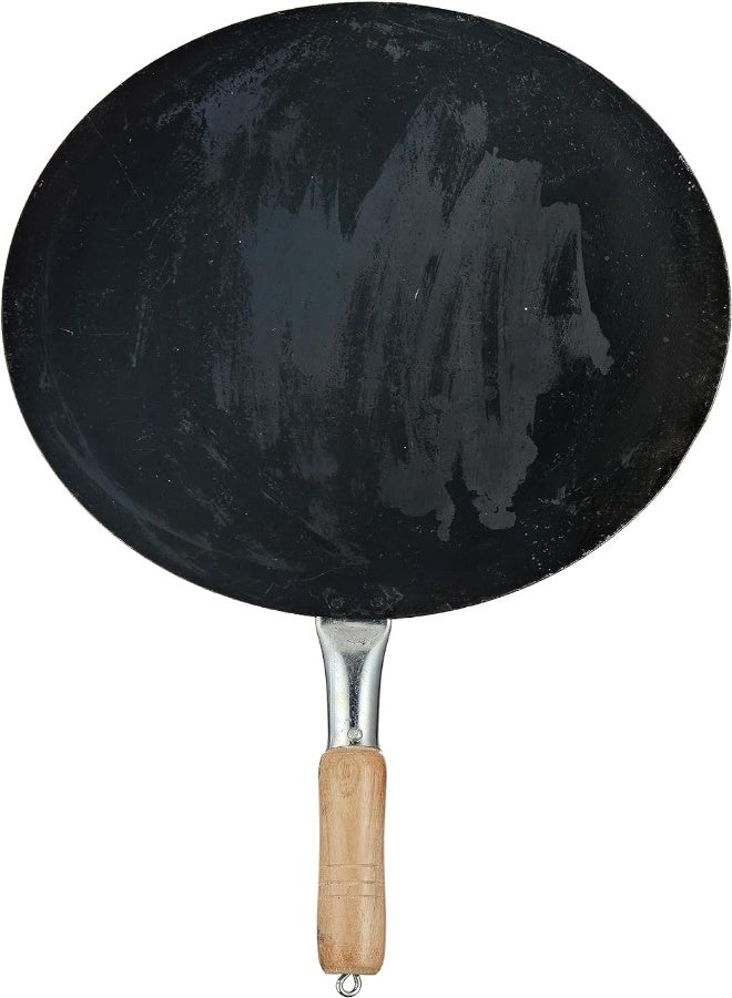 AKDC مقلاة راج الحديدية بمقبض، أسود، 54 سم، Iht014، دوسا تاوا، مقلاة مسطحة، صانعة فطائر - Image 1