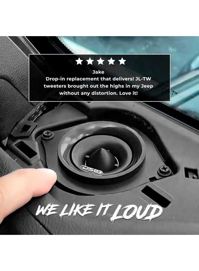 DS18 JL-TW 2.7" OEM Bullet Tweeter Replacement Upgraded Compatible with Jeep JL/JLU/JT 2018-2024 - 100 Watts RMS 4-Ohm 1" VC, OEM Plug N Play, Easy Installation, Pair - Image 5