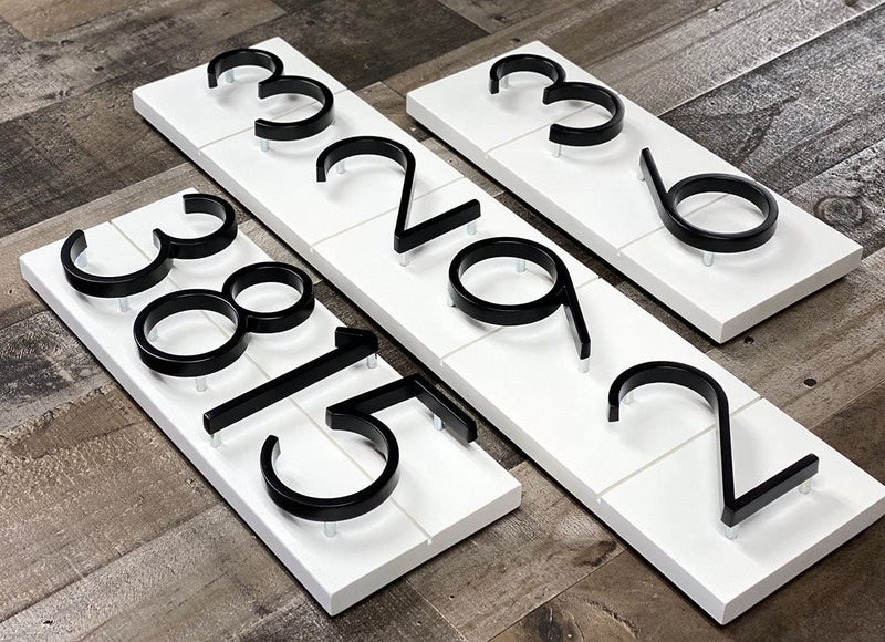OLADOT 5" Stainless Steel Floating House Number, Metal Modern House Numbers, Mailbox Decor Number with Nail Kit, Coated Black, 911 Visibility Signage (8) - Image 4